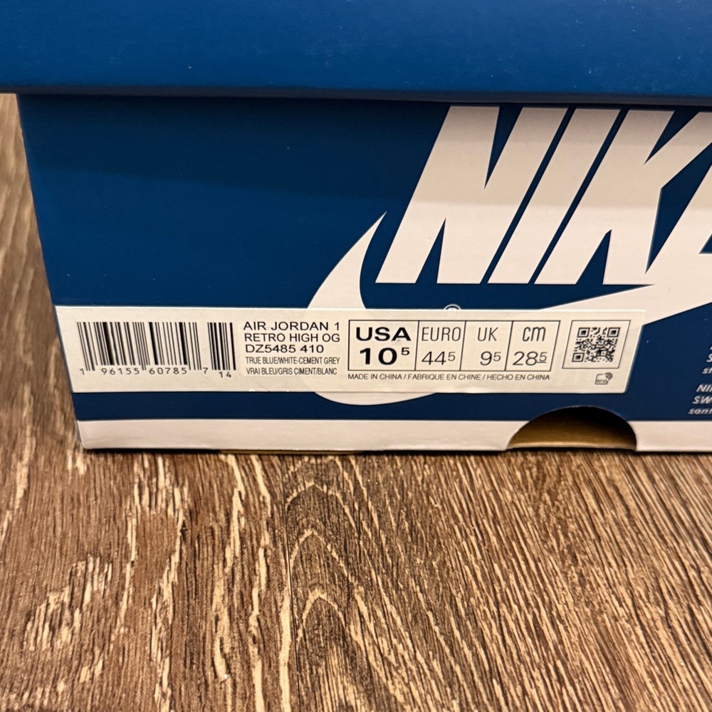 Jordan 1 Retro High OG True Blue - Picture 6 of 6